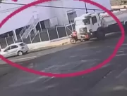 Motociclista atingido por caminhão-tanque morre em