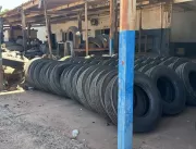 Polícia apreende grande quantidade de pneus contra