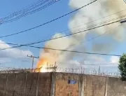 VÍDEO: incêndio atinge subestação da Cemig em Arag