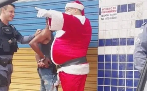 Papai Noel  prende foragido da Justiça em Colatina