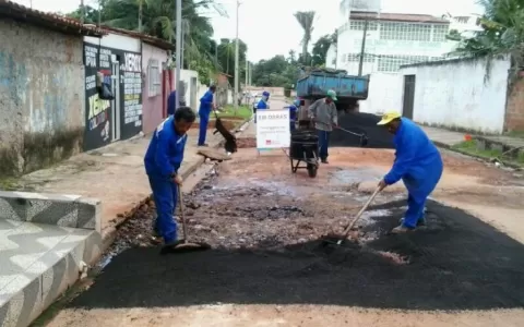 Prefeitura de Ribamar recupera vias do Parque Vitó