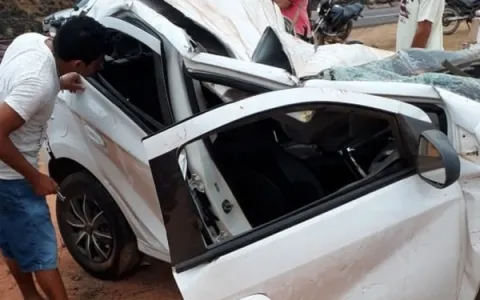 4 pessoas morreram após colisão de veículo e motocicleta na BR-222, no Maranhão 