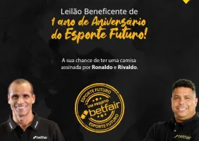 Leilão de camisas autografadas de Rivaldo e Ronaldo destinará renda para projeto Esporte Futuro