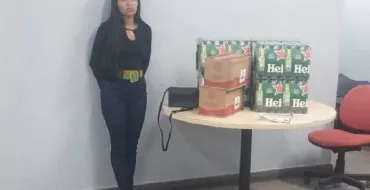 Vídeo: jovem é presa furtando produtos em supermer