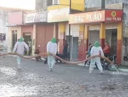 Prefeitura de Serrolândia faz desinfeção de ruas e