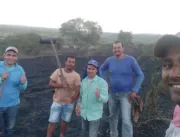 Equipe de Serrolândia combate incêndio na região d