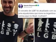 Eduardo Bolsonaro ironiza sigla LGBT e internauta 