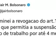 Bolsonaro recua e revoga trecho de MP que permitia