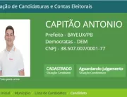 Candidatura do Capitão Antônio é a primeira regist
