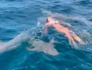 Bailarina do Faustão é mordida por tubarão em viag