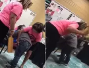 Câmera flagra diretora de escola batendo em crianç