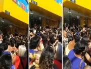 [VÍDEO]  Inauguração de loja é marcada por tumulto