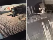 [VÍDEO] Ladrão (escroto) defeca no telhado durante