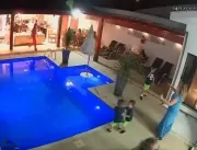 Vídeo: Menino pula em piscina e salva irmão de 3 a