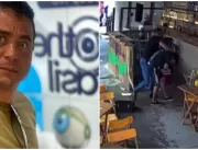 IMAGEM FORTE: Ex-BBB espanca dono de bar até o hom