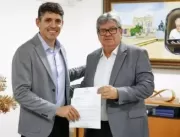 Governador João Azevêdo recebe deputado Tovar Corr
