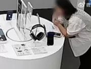 DESESPERO: Para roubar iPhone, mulher rói cabo de 