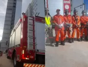 Trabalhadores são resgatados de altura de 30 metro