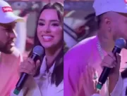 Bruna Biancardi e Neymar cantam em karaokê de chá 