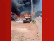 Incêndio atinge empresa de reciclagem em Várzea Gr