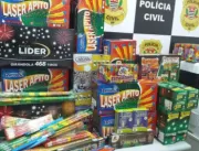 Polícia Civil apreende 93 caixas de fogos de artif