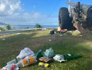 Praias de Salvador amanhecem tomadas pelo lixo apó