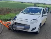 Condutor atropela e mata ciclista ao tentar espant