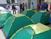 Guardas Municipais iniciam acampamento em frente d