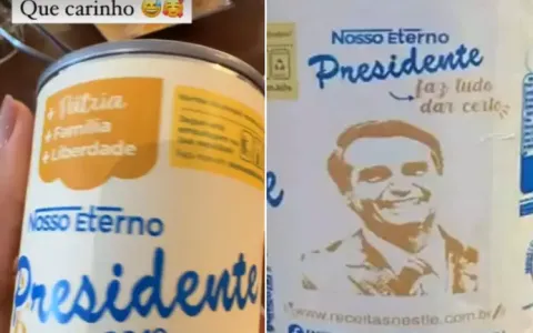 Bolsonaro recebe lata de leite condensado personalizada; Nestlé nega iniciativa