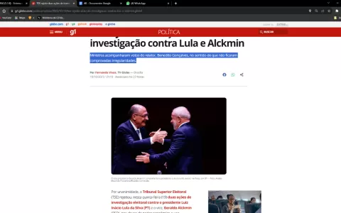 TSE rejeita duas ações de investigação contra Lula