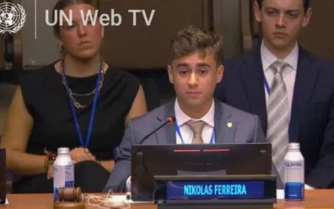 Em discurso na ONU, Nikolas Ferreira chama Lula de “ladrão”