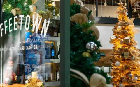 Coffeetown se destaca como opção para encontros de fim de ano com uma decoração natalina caprichada