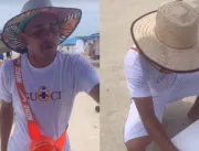 Influenciadora famosa surpreende vendedor em praia e faz doação gorda