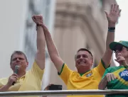 Tarcísio enaltece Bolsonaro e cobra segurança jurídica em discurso na Paulista