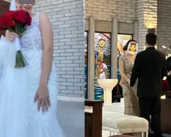 Sogra contrata trio para jogar tinta vermelha em noiva no dia do casamento