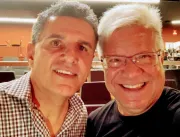 Emerson Silveira e Del Feliz prestigiaram a gravação da série Forróbodó da Paixão, no Teatro Sesc Casa do Comércio