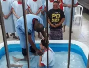 Cerimônia de batismo dá uma nova vida a detentos e
