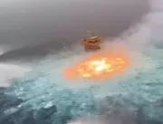 Incêndio no mar do Golfo do México é apagado depoi