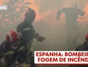 VÍDEO: Bombeiros fogem de incêndio fora de control