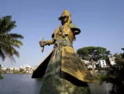   Escultura tem braço arrancado no Dique do Tororó