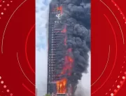 VÍDEO: Prédio comercial de 42 andares pega fogo na