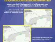   Mudança de linha de ônibus no condomínio Porto R