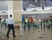 Bombeiro agride PM e quebra guichê do Aeroporto de