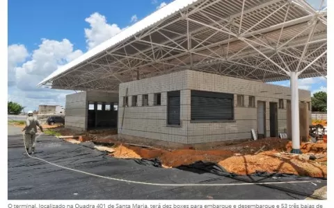 Obras do terminal de Santa Maria estão 60% prontas