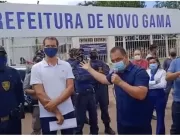 Comerciantes de Novo Gama protestam após decreto d