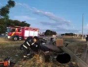 Luziânia: acidente na BR-040 resulta em capotament