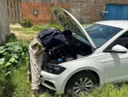 PRF recupera carro roubado no DF em Luziânia, mas motorista foge a pé