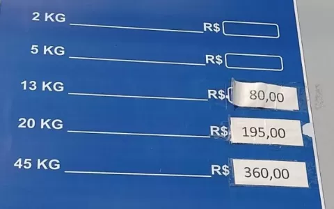 Preço do botijão de gás chega a R$ 80 reais e arap