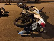 Motociclista invade a contramão e fica ferido em acidente em Garça Torta
