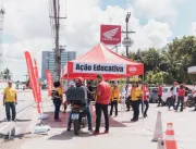 Educação da SMTT promove ação com motociclistas nas principais avenidas de Maceió